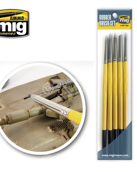 AMMO MIG: 7606 RUBBER BRUSH SET [5]