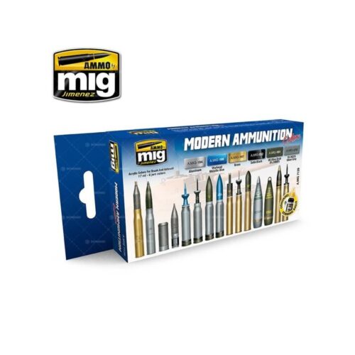 MODERN AMMUNITION COLORS (6X17ML) AMMO MIG 7129