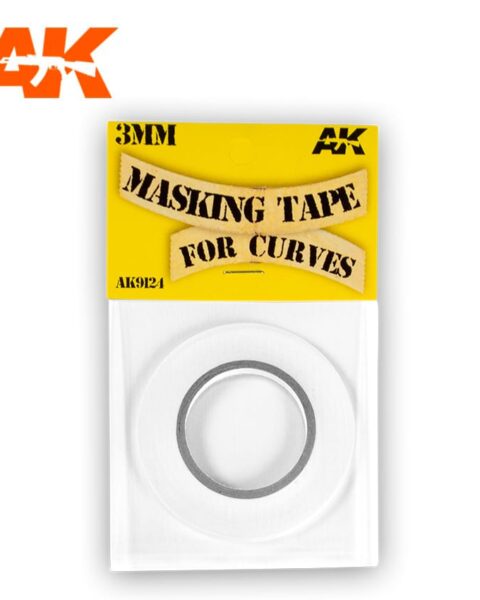 NASTRO PER MASCHERATURA CURVE 3 MM. LUNGHEZZA 18 METRI AK INTERACTIVE AK9124
