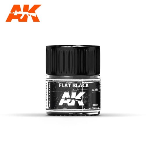 RC001AK  INTERACTIVE  REAL COLORS NERO OPACO RAL9005 Vernice Acrilica per Modellismo Statico