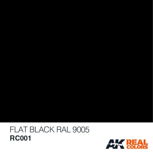 RC001AK  INTERACTIVE  REAL COLORS NERO OPACO RAL9005 Vernice Acrilica per Modellismo Statico - immagine 2