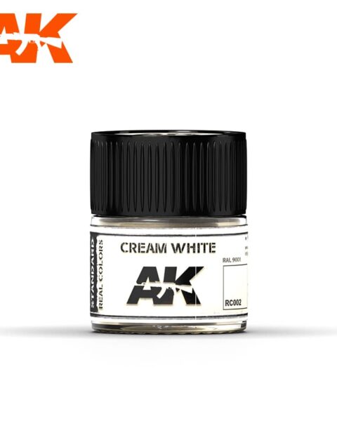 RC002 AK  INTERACTIVE  REAL COLORS BIANCO CREMA RAL9001 Vernice Acrilica per Modellismo Statico