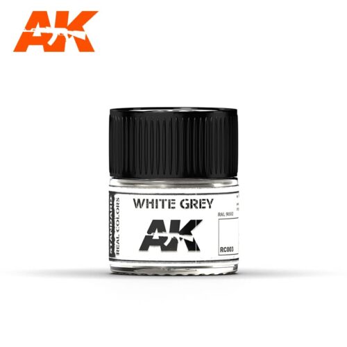 RC003 AK  INTERACTIVE  REAL COLORS BIANCO GRIGIO RAL9002 Vernice Acrilica per Modellismo Statico