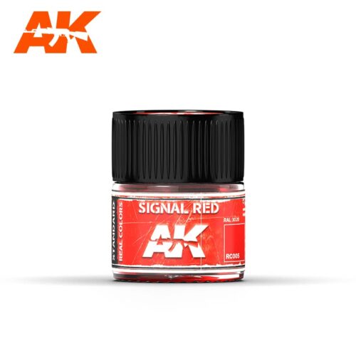RC005 AK  INTERACTIVE  REAL COLORS ROSSO SEGNALE RAL3020 Vernice Acrilica per Modellismo Statico
