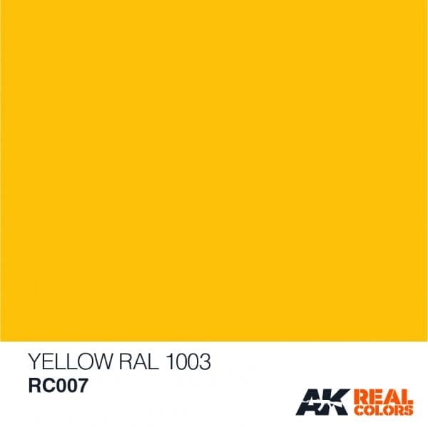 RC007 AK INTERACTIVE REAL COLORS GIALLO RAL1003 Vernice Acrilica per Modellismo Statico - immagine 2