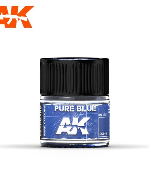 RC010 AK  INTERACTIVE  REAL COLORS PURE BLUE RAL5005 Vernice Acrilica per Modellismo Statico