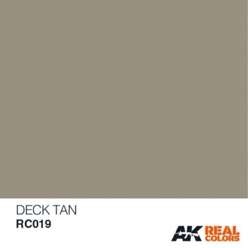 RC019 AK  INTERACTIVE  REAL COLORS DECK TAN Vernice Acrilica per Modellismo Statico - immagine 2