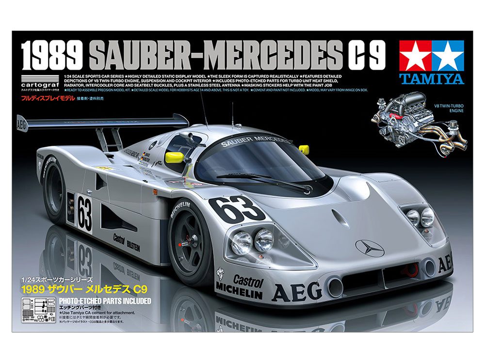1989 Sauber-Mercedes C9 scala 1:24 Tamiya 24359 - immagine 6