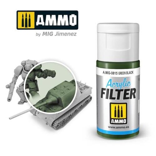AMIG0815 ACRYLIC FILTER Green Black – filtro acrilico da 15ml AMMO MIG