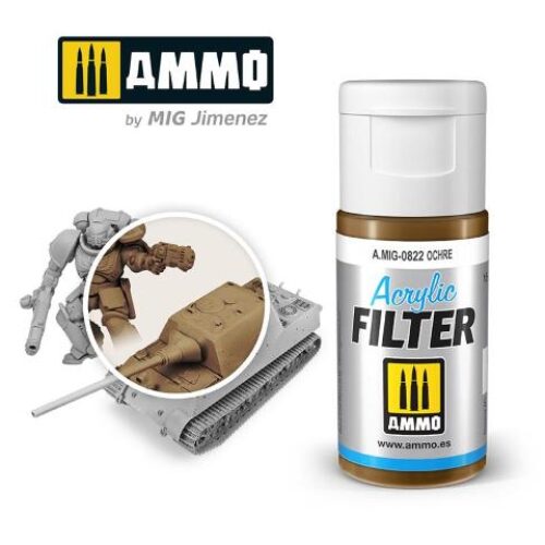 AMIG0822 ACRYLIC FILTER Ochre – filtro acrilico da 15ml AMMO MIG