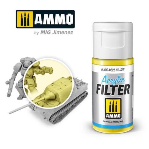 AMIG0825 ACRYLIC FILTER Yellow – filtro acrilico da 15ml AMMO MIG