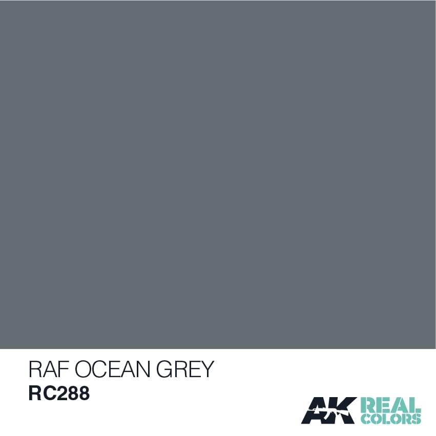 RC288 AK INTERACTIVE REAL COLORS RAF OCEAN GREY Vernice Acrilica per Modellismo Statico - immagine 2