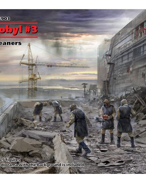 CHERNOBYL#3. RUBBLE CLEANERS (5 FIGURES) Scala 1:35 ICM 35903
