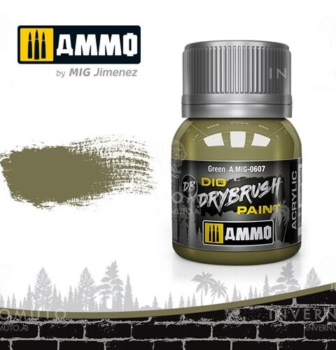 607 GREEN Ammo Mig Drybrush Paint 40ml
