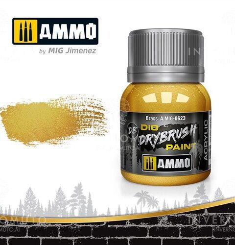 623 BRASS Ammo Mig Drybrush Paint 40ml