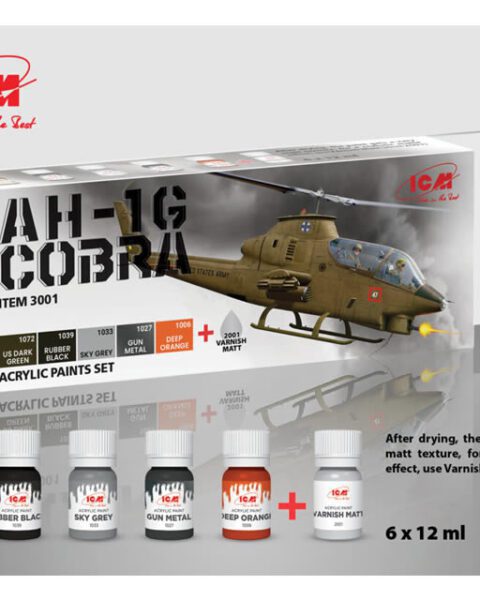 Paint set for AH-1G Cobra US Attack Helicopter ICM 3001
