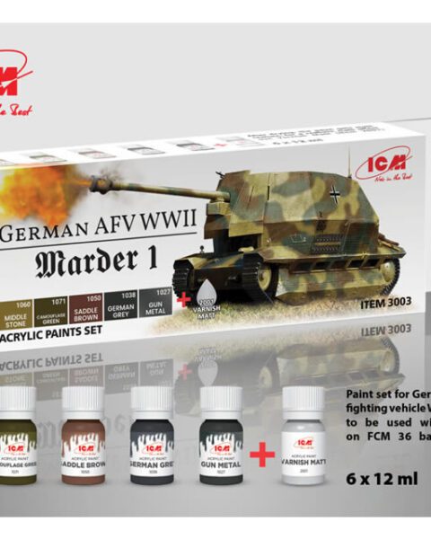 Paint set for German AFV WWII and Marder I ICM 3003