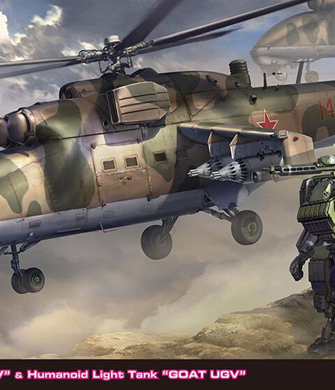 Mi-24 Hind "UAV" & Humanoid Light Tank "GOAT UGV" scala 1:72 Hasegawa 02368