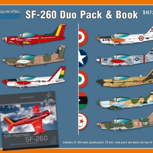 SIAI-Marchetti SF-260 Duo Pack with Book scala 1:72 Special Hobby 72451