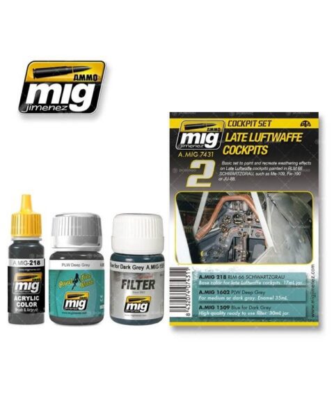 7431 COCKPIT SET 2 - LATE LUFTWAFFE AMMO MIG