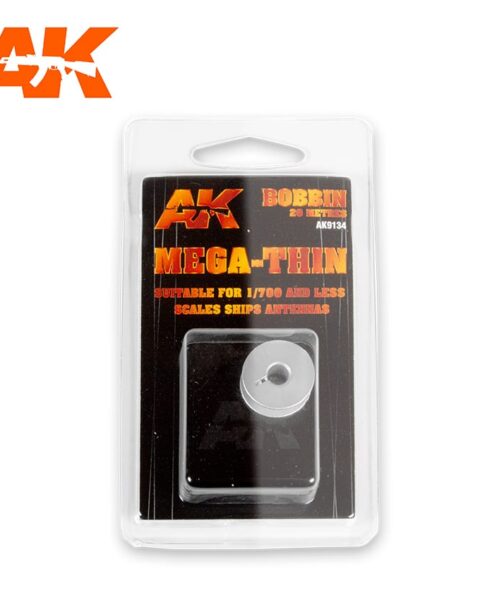 ELASTIC RIGGING BOBBIN MEGA-THIN (SUITABLE FOR 1:700 AND SMALLER SCALES) AK INTERACTIVE AK9134