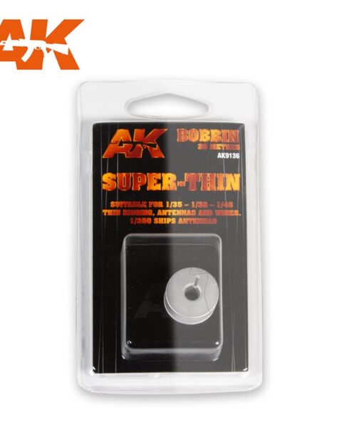 ELASTIC RIGGING BOBBIN SUPER-THIN (SUITABLE FOR 1:35 / 1:32 / 1:48 / 1:350) AK INTERACTIVE AK9136