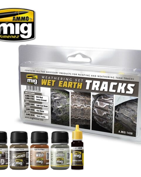 7438 WET EARTH TRACKS SET AMMO MIG