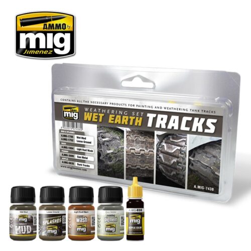7438 WET EARTH TRACKS SET AMMO MIG