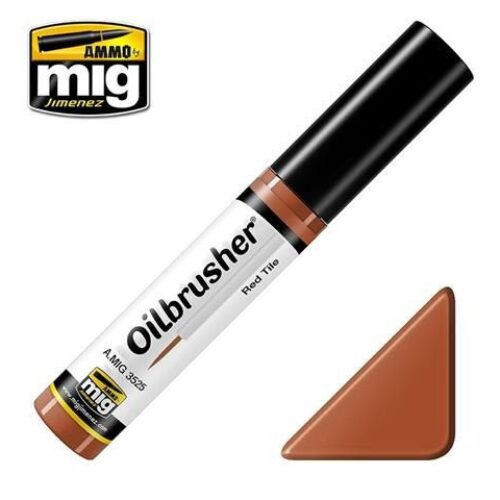 3525 ROSSO MATTONE OILBRUSHER AMMO MIG COLORE AD OLIO