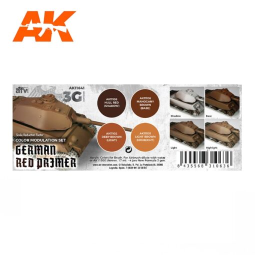 GERMAN RED PRIMER MODULATION SET AK INTERACTIVE AK11641 - immagine 2