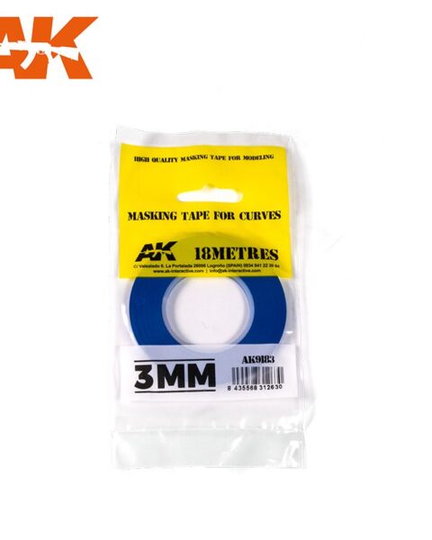MASKING TAPE FOR CURVES 3MM AK INTERACTIVE AK9183