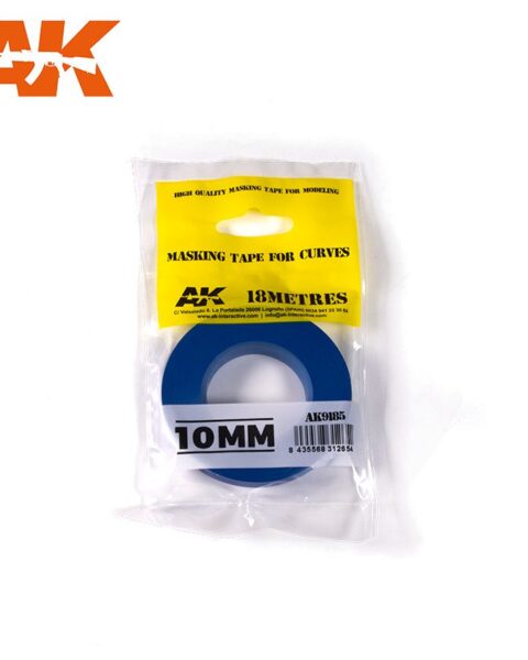 MASKING TAPE FOR CURVES 10MM AK INTERACTIVE AK9185