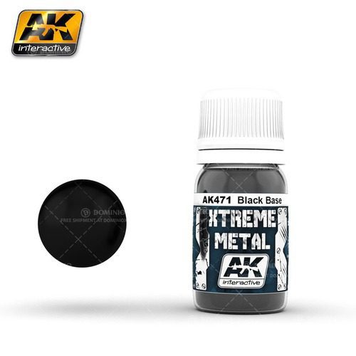 AK471 Xtreme Metal BLACK BASE 30 ml AK INTERACTIVE
