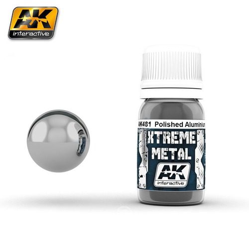 AK481 Xtreme Metal POLISHED ALUMINIUM 30 ml AK INTERACTIVE