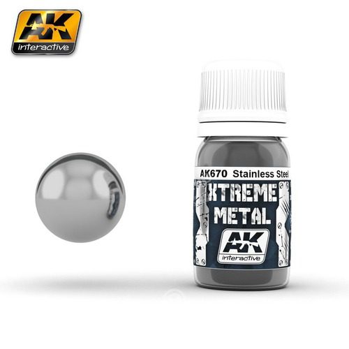 AK670 Xtreme Metal STAINLESS STEEL 30 ml AK INTERACTIVE