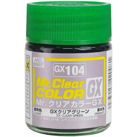 GX104 Gunze vernice smalto DEEP CLEAR GREEN 18ml Mr.Hobby colore modellismo