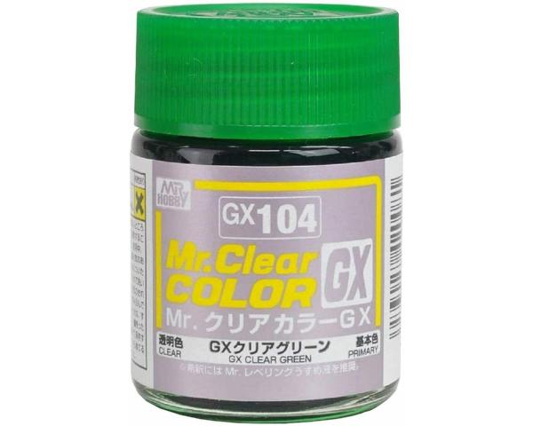 GX104 Gunze vernice smalto DEEP CLEAR GREEN 18ml Mr.Hobby colore modellismo