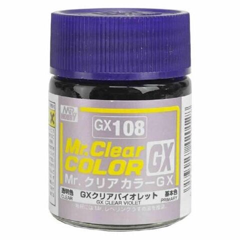 GX108 Gunze vernice smalto CLEAR VIOLET 18ml Mr.Hobby colore modellismo