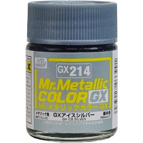 GX214 Gunze vernice smalto METAL ICE SILVER 18ml Mr.Hobby colore modellismo