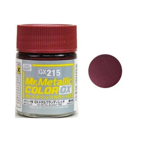 GX215 Gunze vernice smalto METAL BLOODY RED 18ml Mr.Hobby colore modellismo
