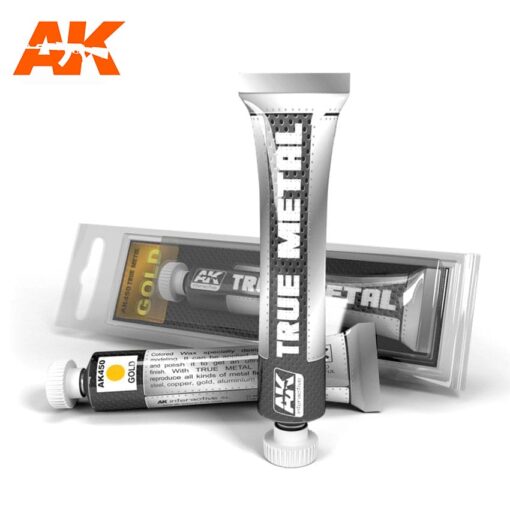 AK450 TRUE METAL: GOLD TUBE  30gr AK INTERACTIVE