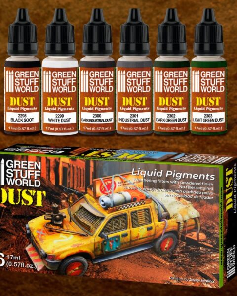 10127 LIQUID PIGMENTS SET - DUST GREEN STUFF WORLD (Copy)
