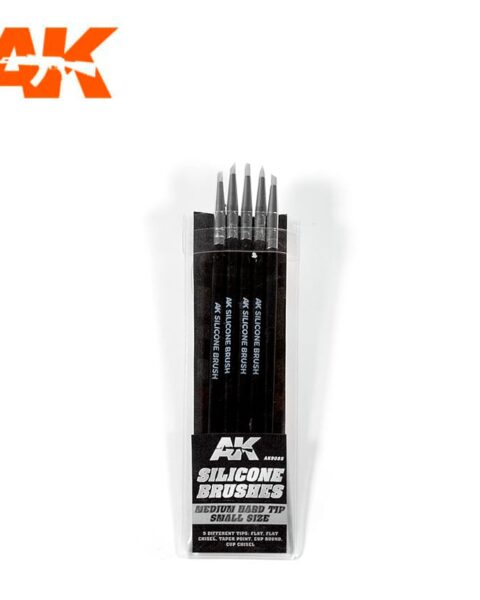 AK9085 - PENNELLI IN SILICONE PUNTA MEDIA PICCOLA (5 MATITE IN SILICONE) AK INTERACTIVE
