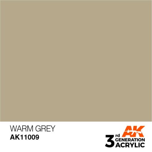 AK11009 3RD. GRIGIO CALDO – STANDARD 17ml colore acrilico per modellismo - immagine 2