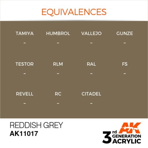 AK11017 3RD. GRIGIO ROSSO – STANDARD 17ml colore acrilico per modellismo - immagine 3