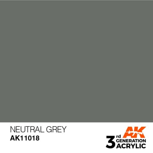 AK11018 3RD. GRIGIO NEUTRO – STANDARD F.S.36173 17ml colore acrilico per modellismo - immagine 2