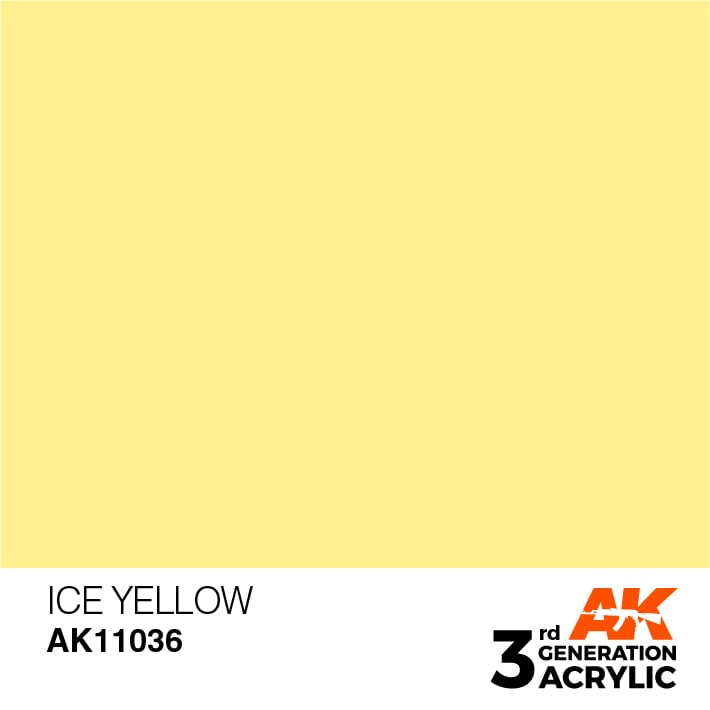 AK11036 3RD. GIALLO GHIACCIO – STANDARD 17ml colore acrilico per modellismo - immagine 2