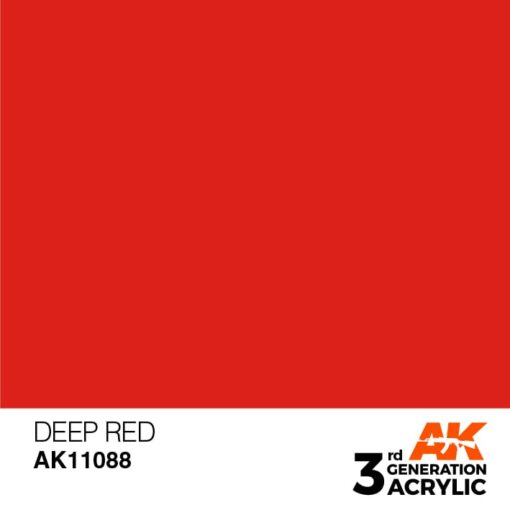 AK11088 3RD. ROSSO PROFONDO - INTENSO 17ml colore acrilico per modellismo - immagine 2