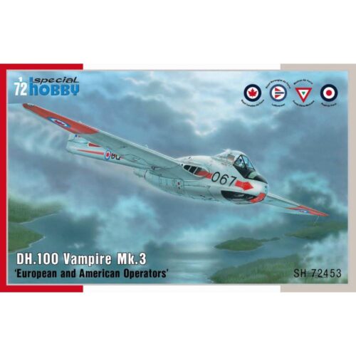 DH.100 Vampire Mk.3 ’European and American Operators’ scala 1:72 Special Hobby SH72453