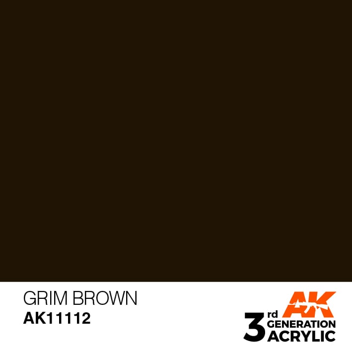 AK11112 3RD. MARRONE GRIM – STANDARD F.S. 37056 17ml colore acrilico per modellismo - immagine 2
